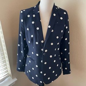 Banana Republic polka dot blue blazer